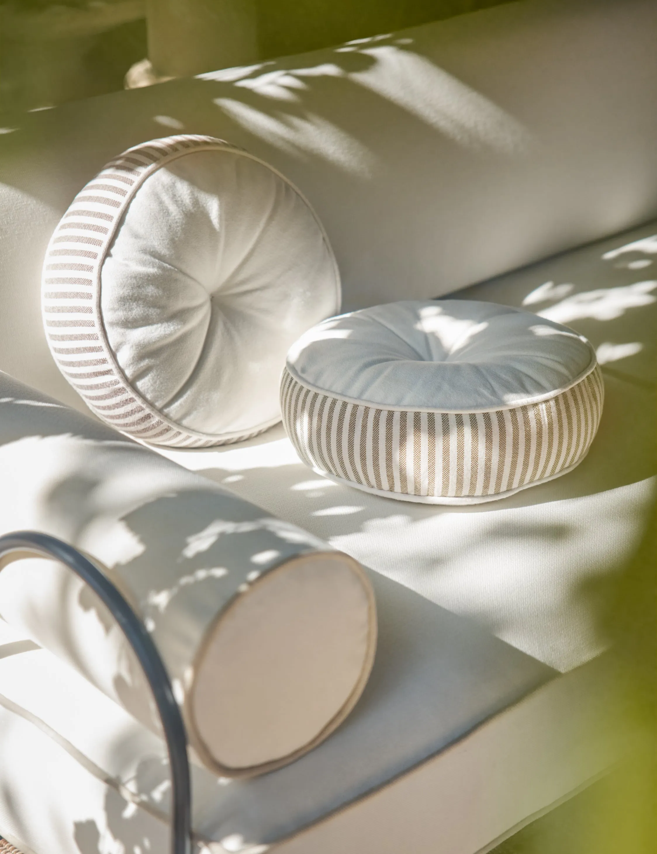 Littu Indoor / Outdoor Striped Disc Pillow by Sarah Sherman Samuel Lulu and Georgia