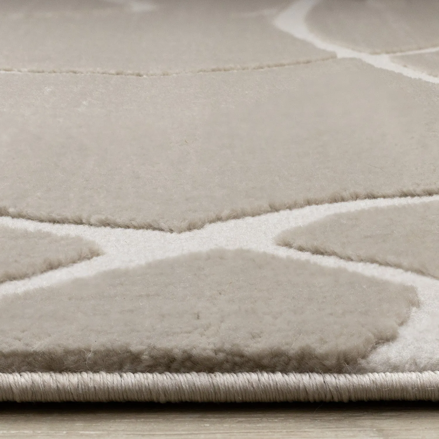 Logan Contemporary Swirls Area Rug - Beige Cream - 8' X 11'