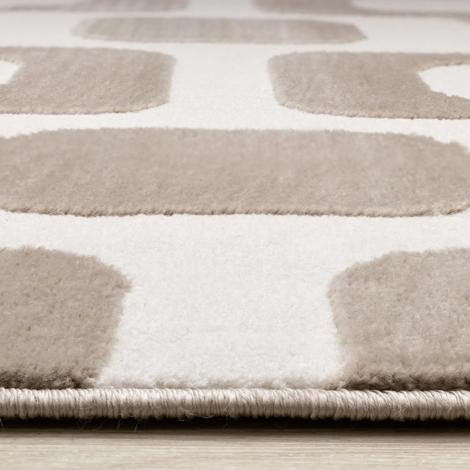 Logan Modern Vintage Area Rug - Brown Cream - 8' X 11'