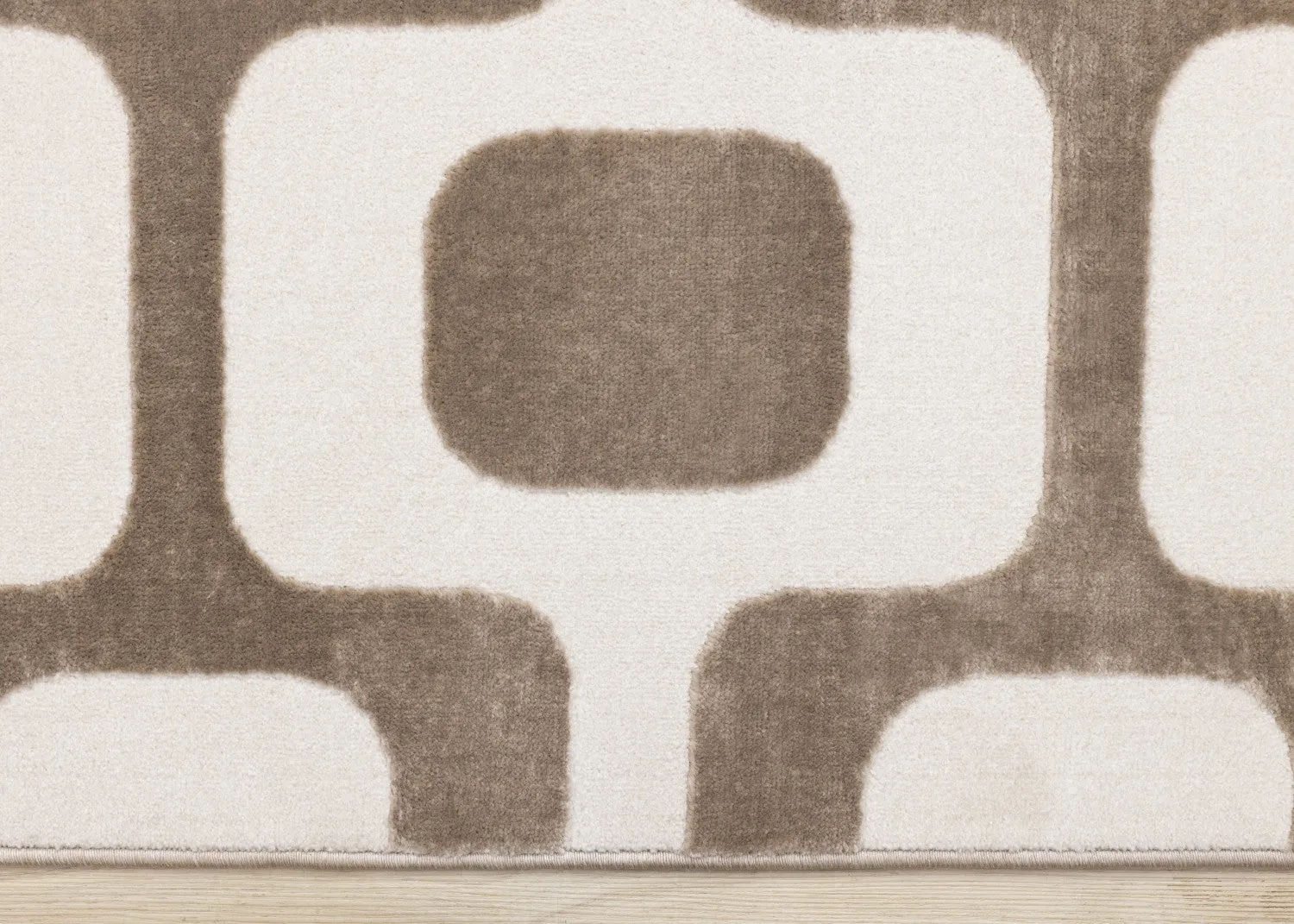 Logan Modern Vintage Area Rug - Brown Cream - 8' X 11'