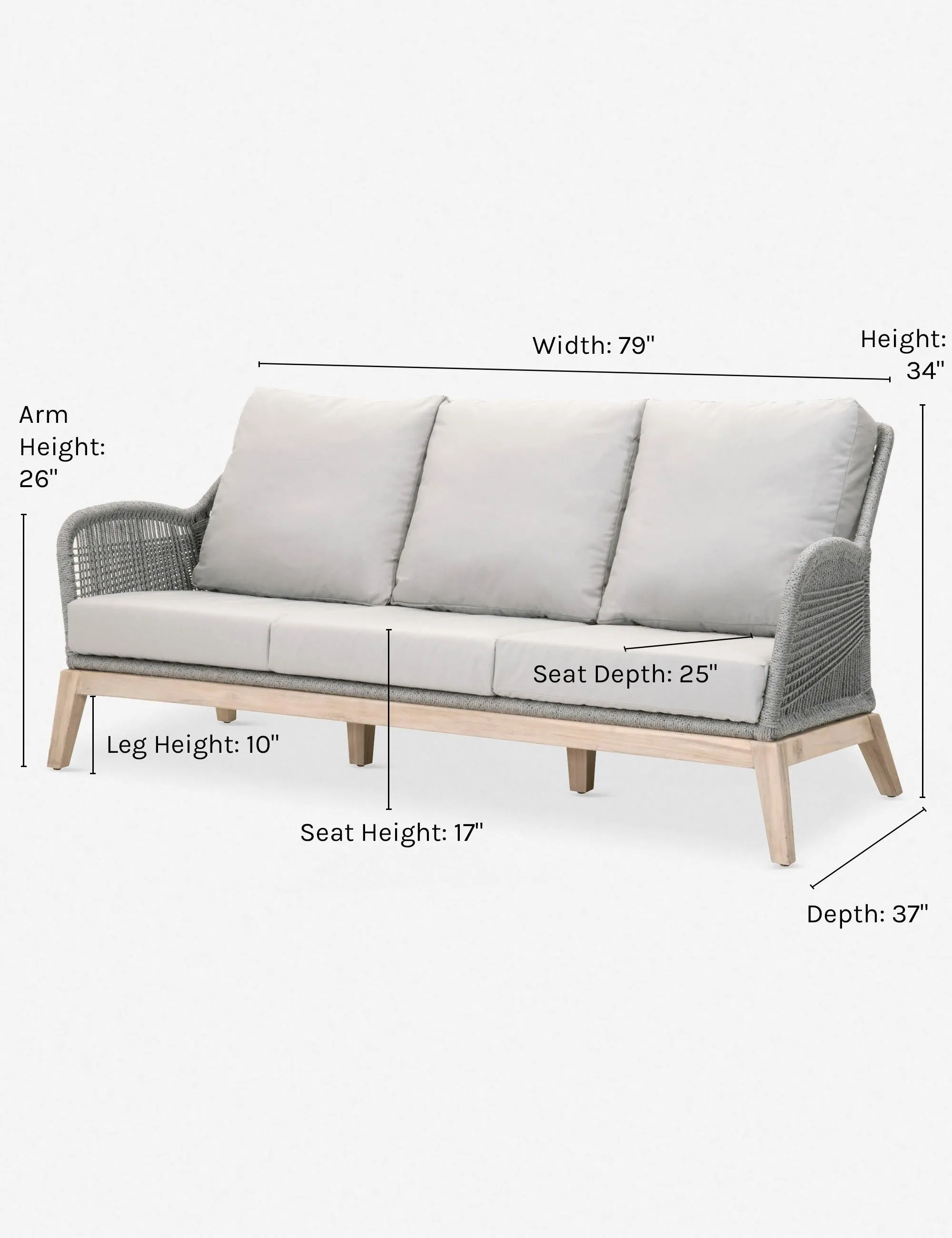London Indoor / Outdoor Sofa Lulu and Georgia