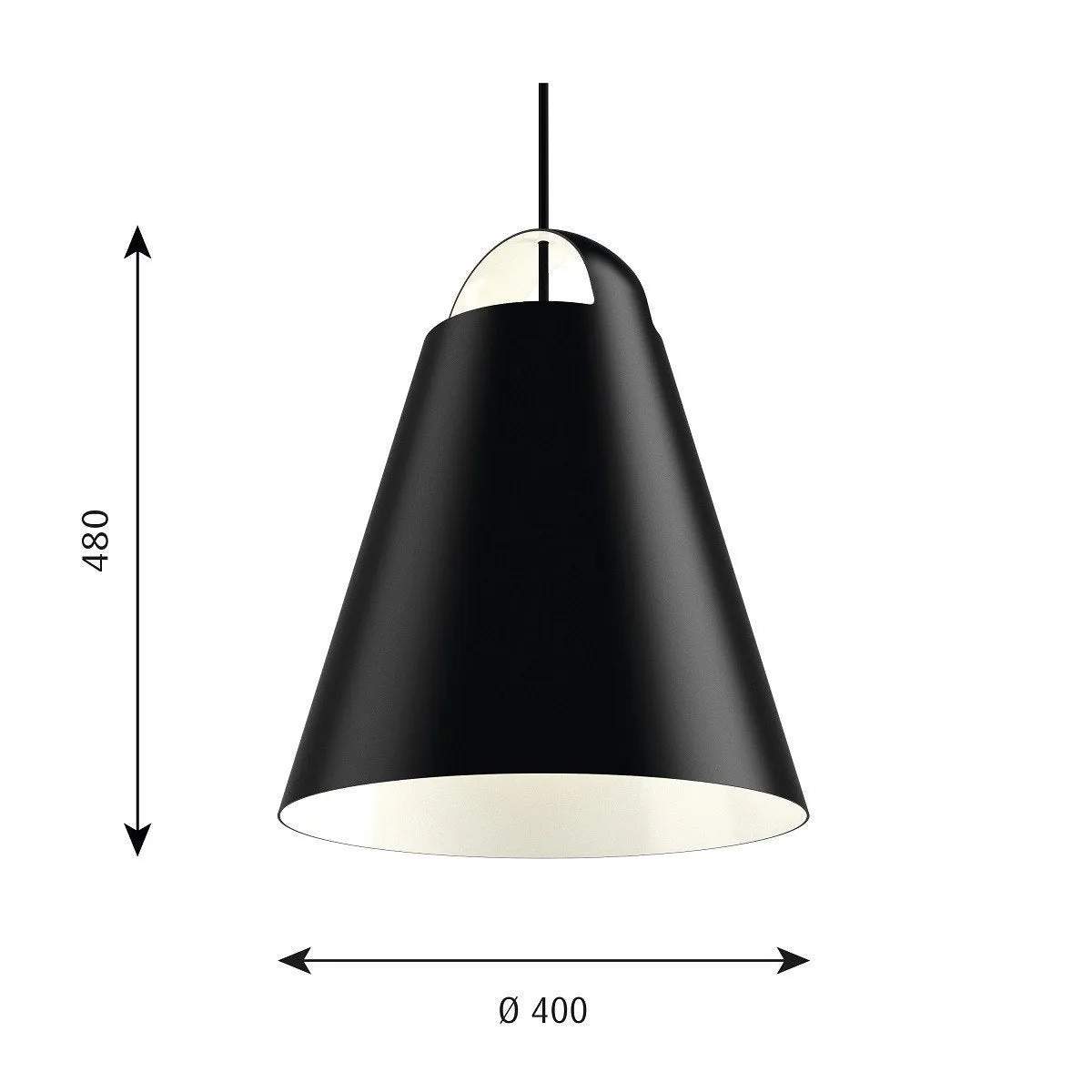 Louis Poulsen Above Pendant 480x400 Mm, Black