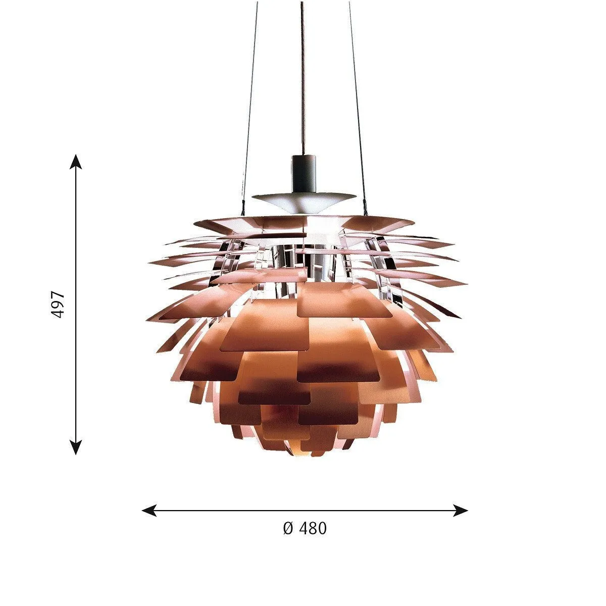 Louis Poulsen Ph Artichoke ø 480, Copper