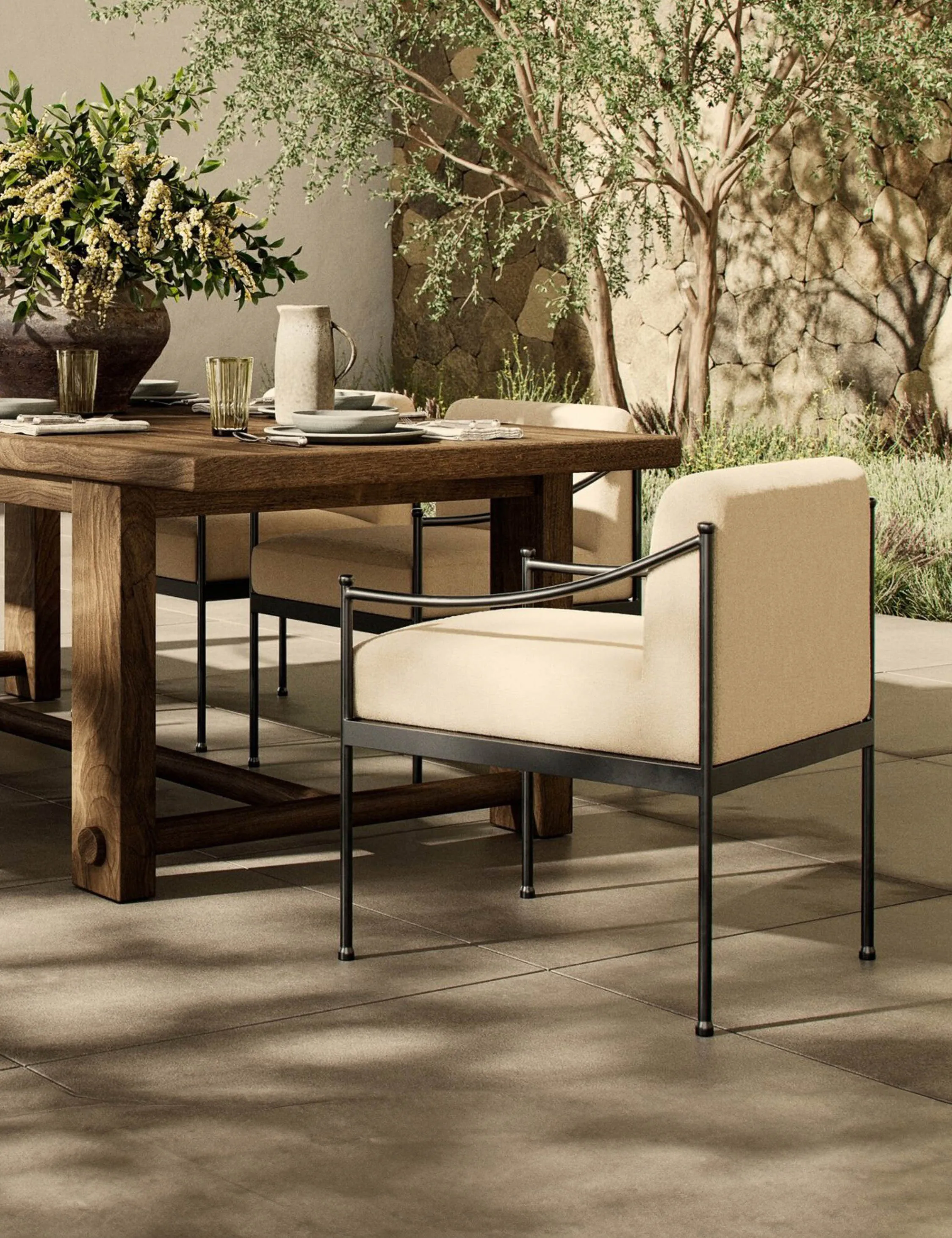 Lumi Indoor / Outdoor Dining Table by Amber Lewis x Four Hands Lulu and Georgia