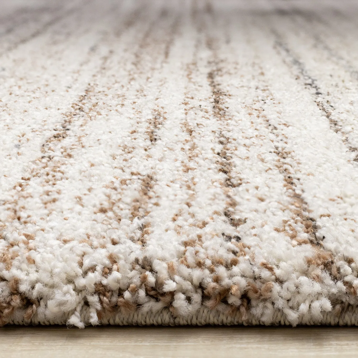Marquee Soft Contemporary Area Rug - Cream Rust - 8' X 11'
