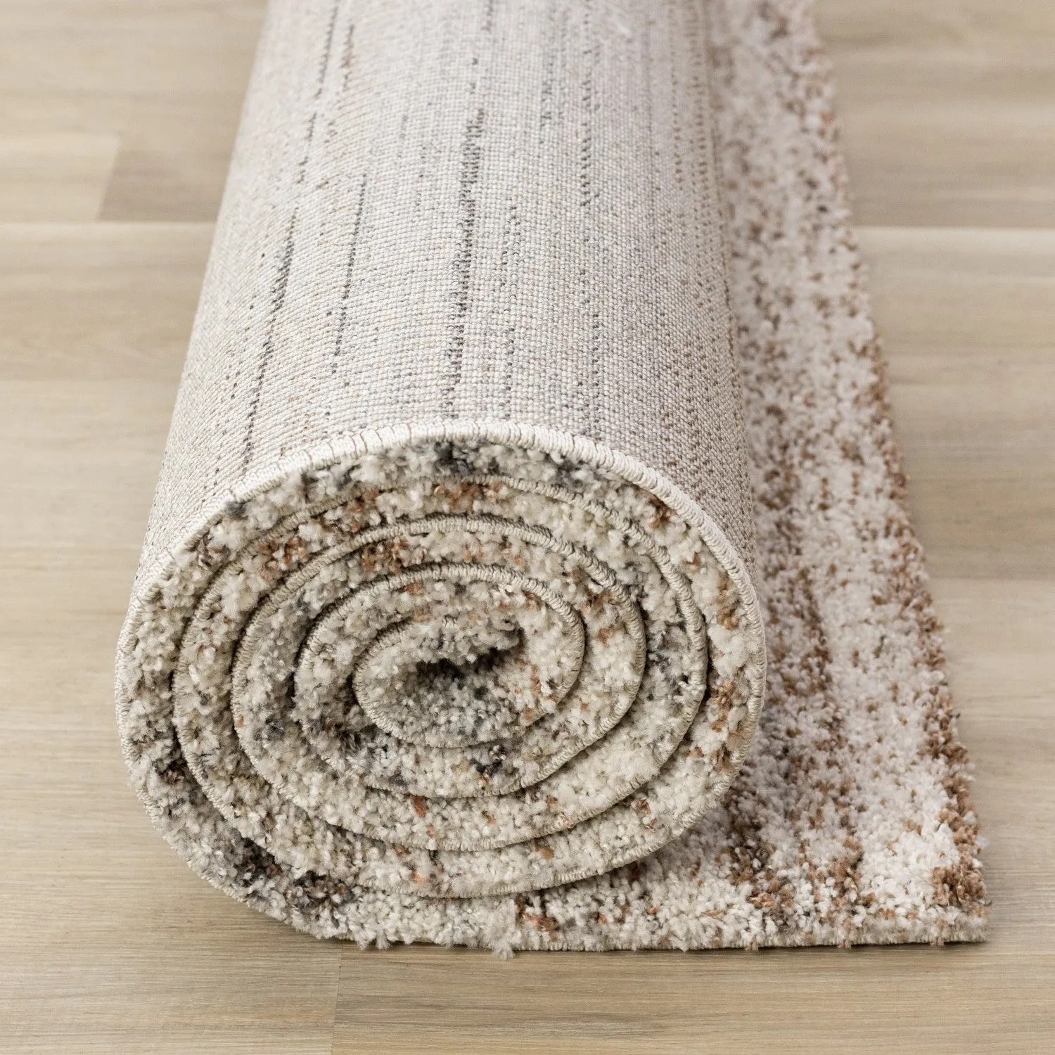 Marquee Soft Contemporary Area Rug - Cream Rust - 8' X 11'