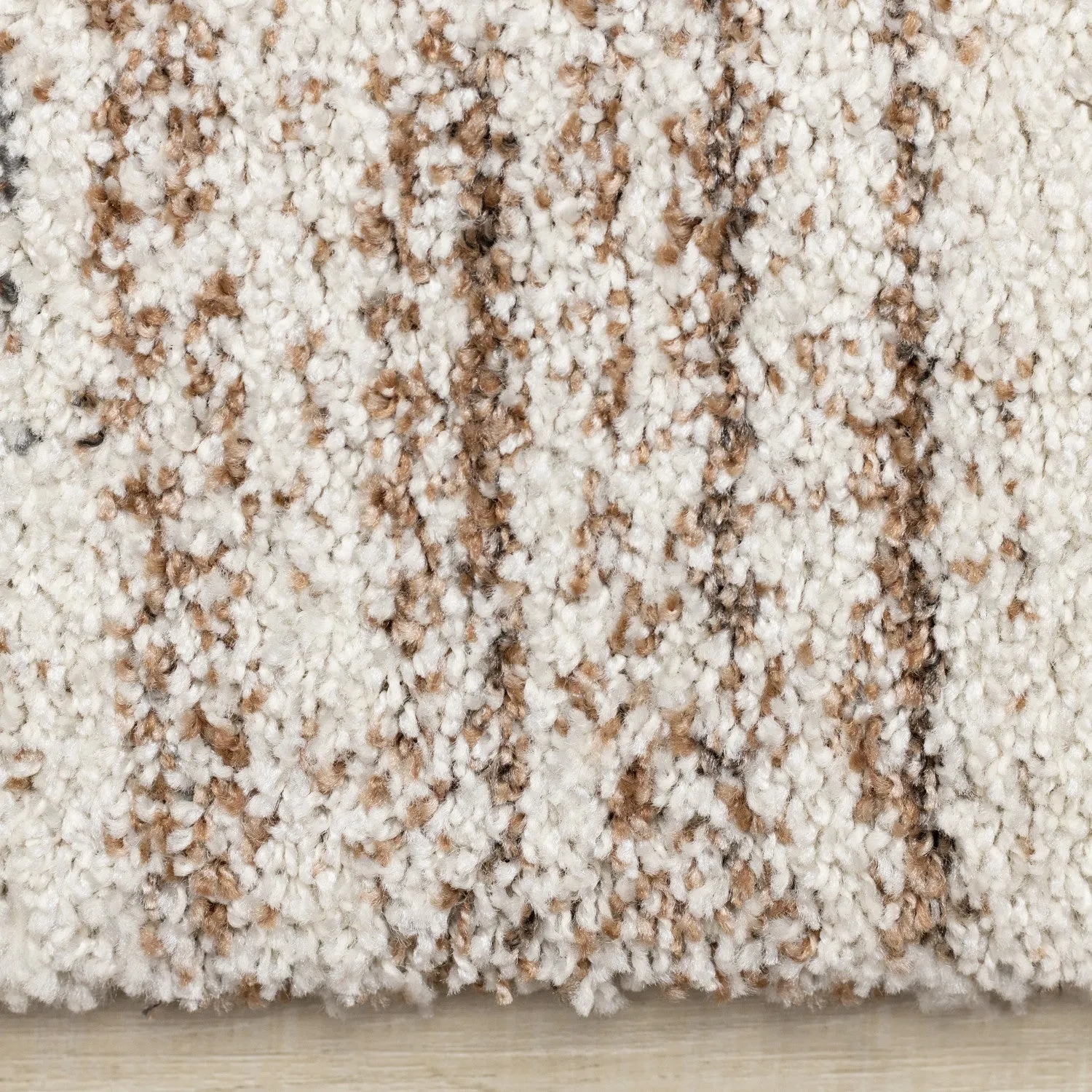 Marquee Soft Contemporary Area Rug - Cream Rust - 8' X 11'