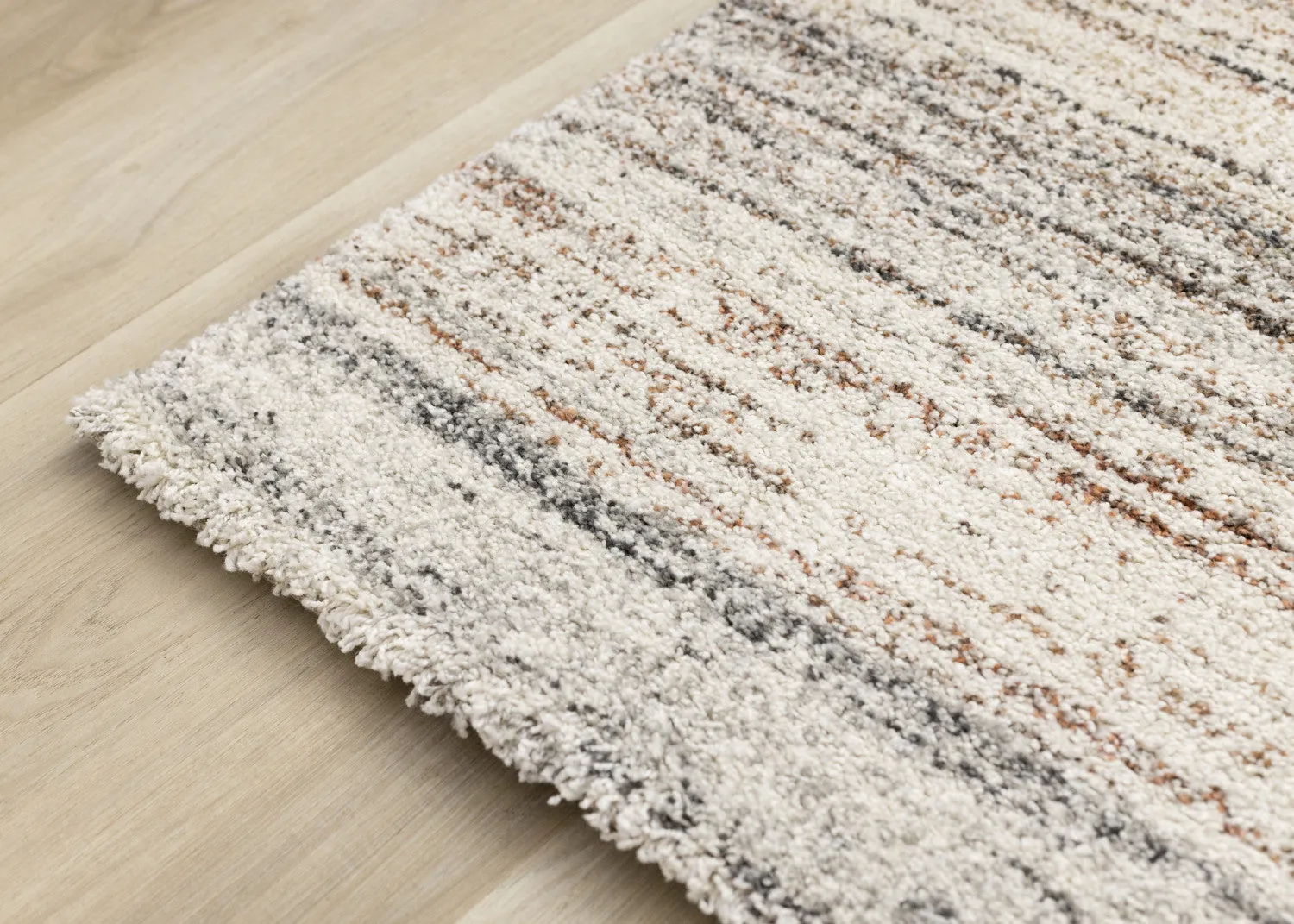 Marquee Soft Contemporary Area Rug - Cream Rust - 8' X 11'