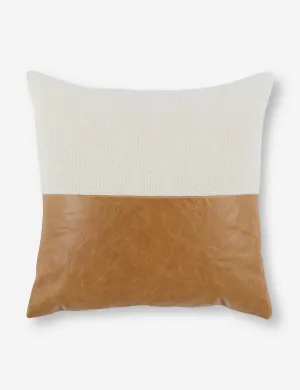 Mikita Pillow, 20" x 20", Chestnut and Ivory Lulu and Georgia