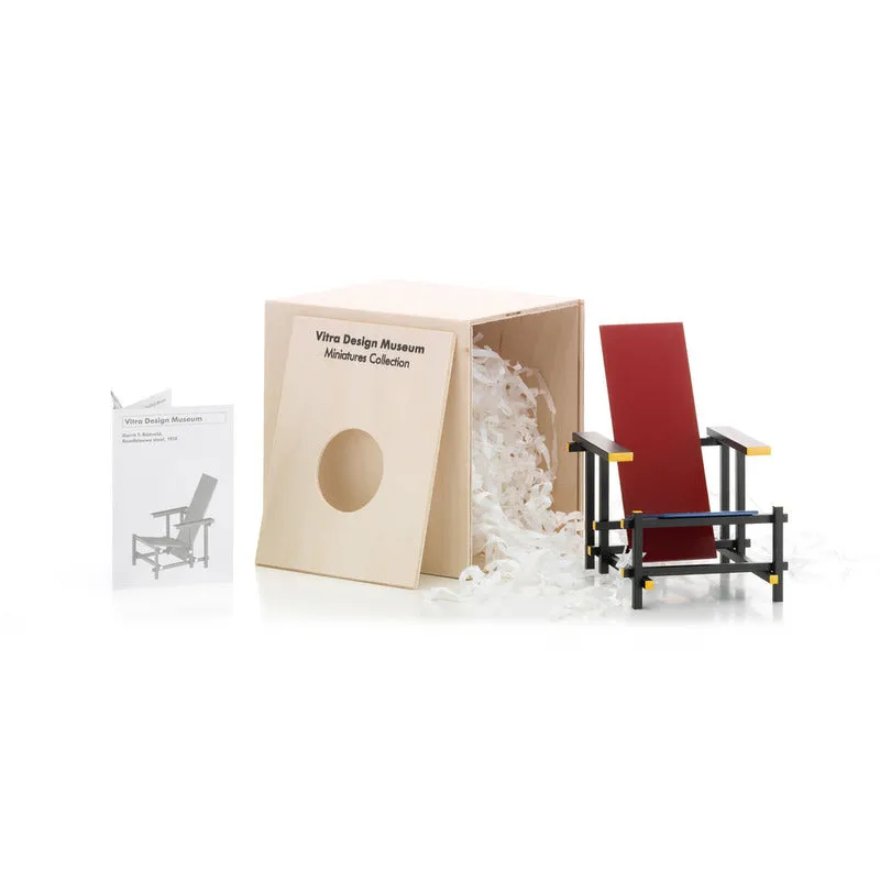 Miniatures Rood Blauwe Stoel Chair
