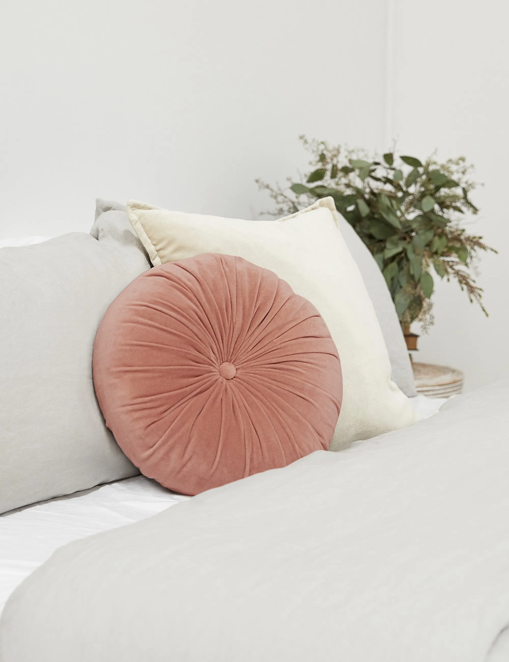 Monroe Velvet Round Pillow Lulu and Georgia