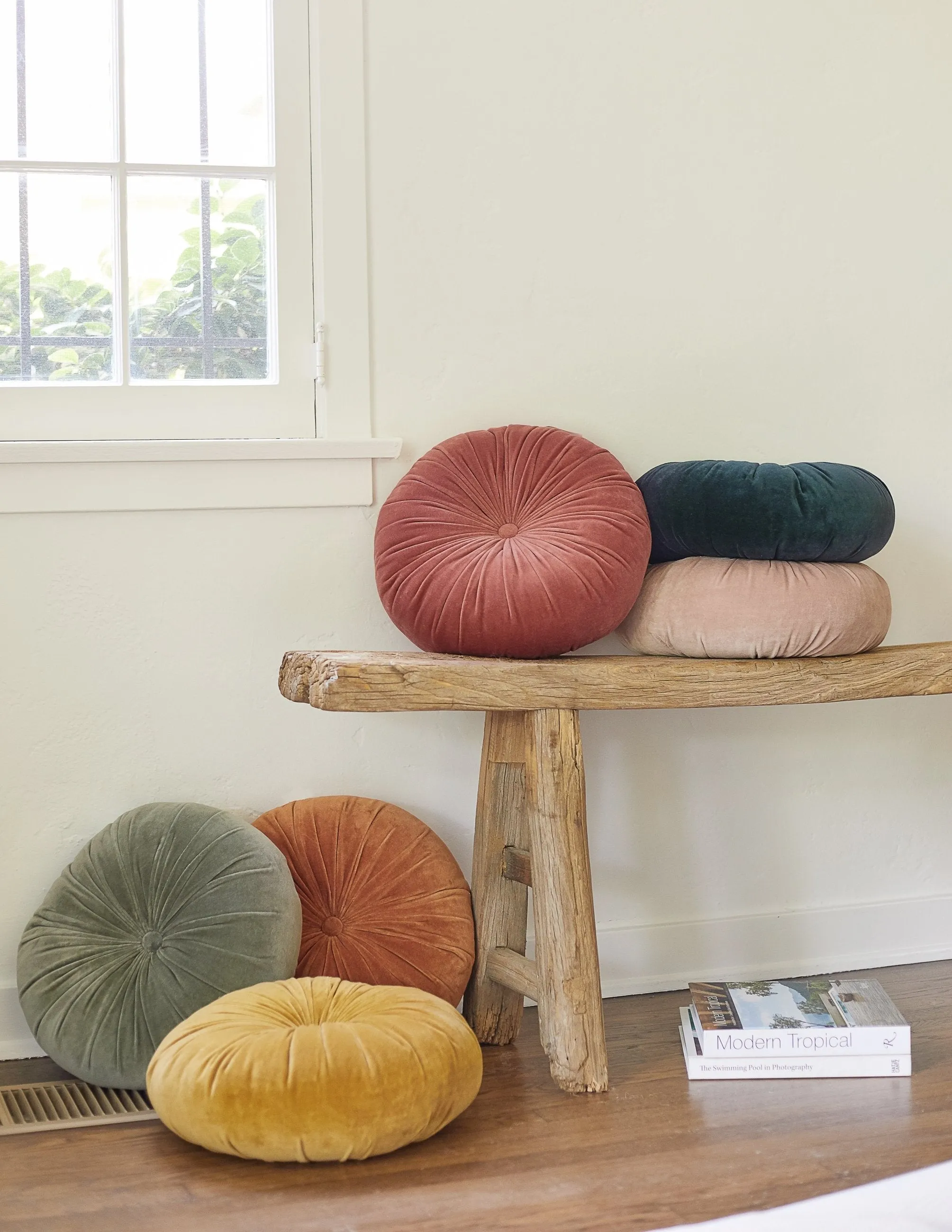 Monroe Velvet Round Pillow Lulu and Georgia