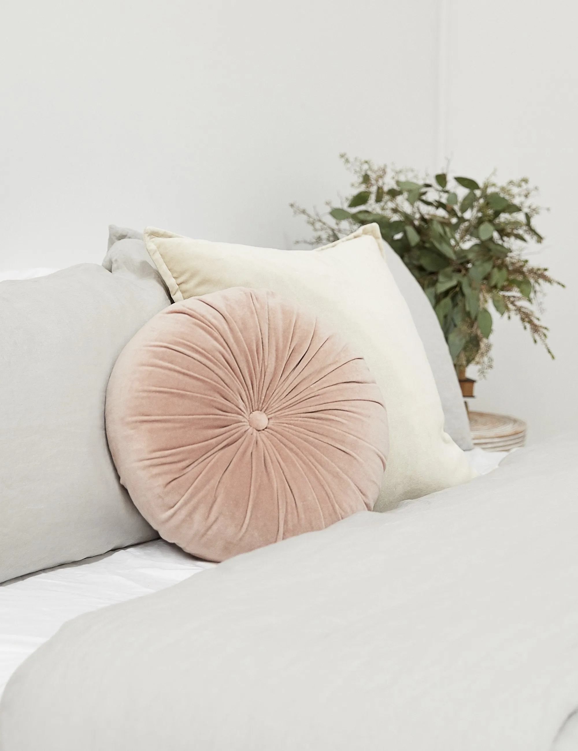 Monroe Velvet Round Pillow Lulu and Georgia