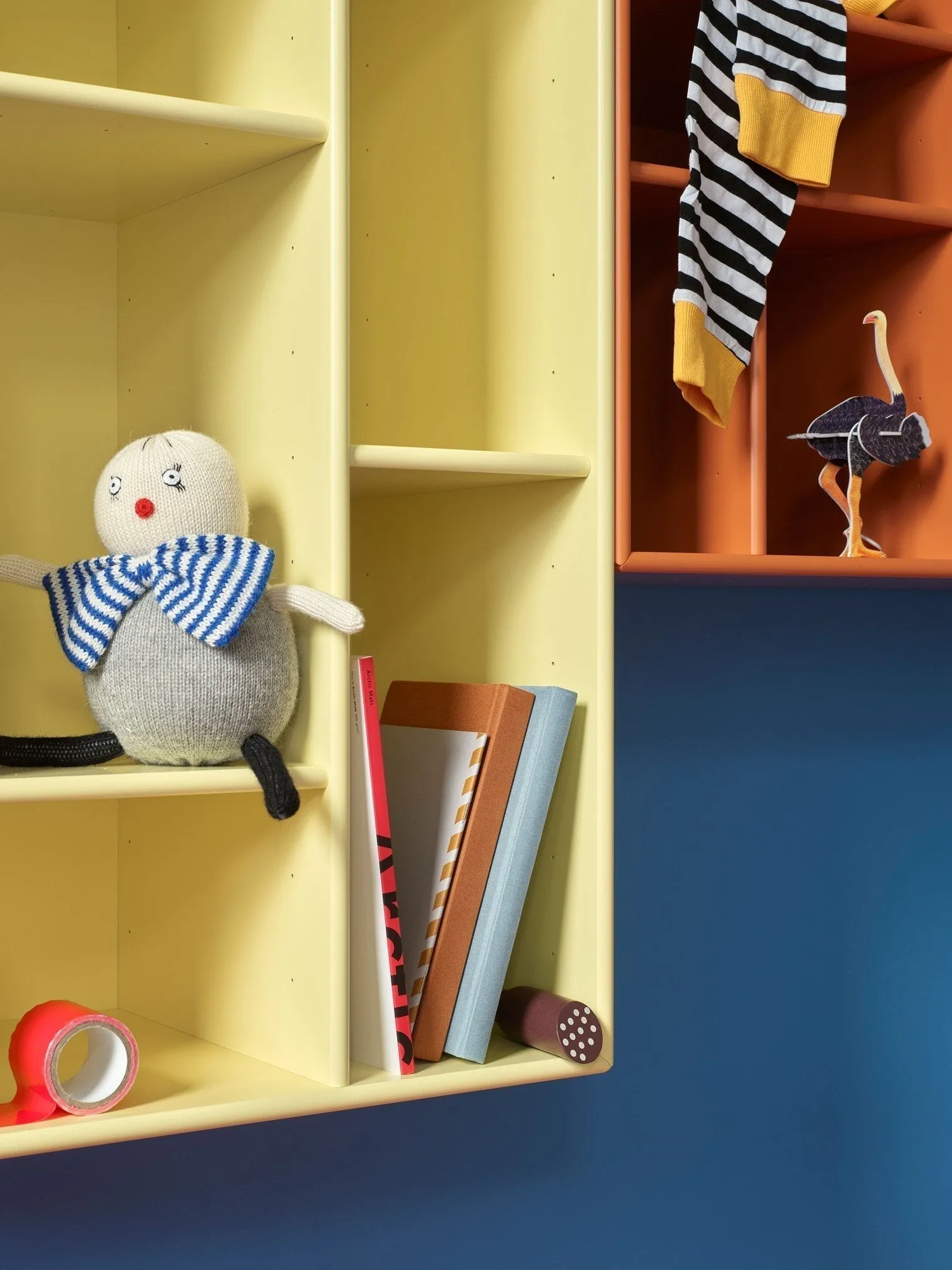 Montana Compile Decorative Shelf With Legs, Beetroot/Matt Chrome