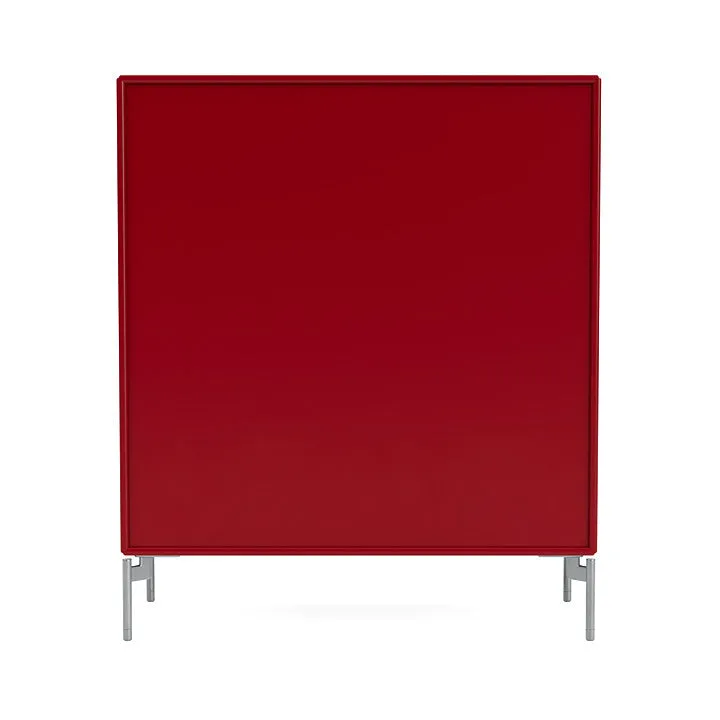 Montana Compile Decorative Shelf With Legs, Beetroot/Matt Chrome
