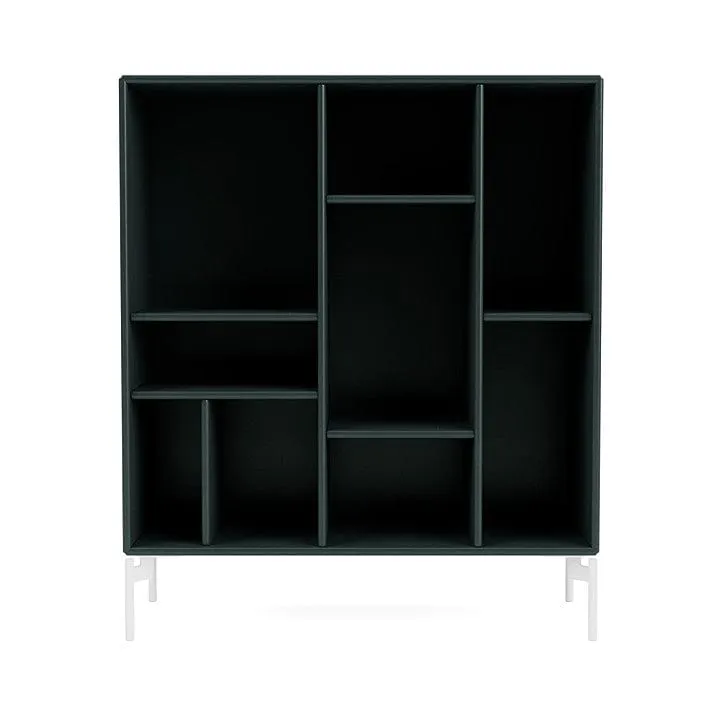 Montana Compile Decorative Shelf With Legs, Black Jade/Snow White