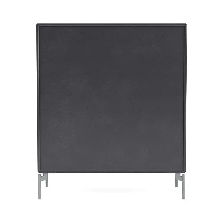 Montana Compile Decorative Shelf With Legs, Carbon Black/Matt Chrome