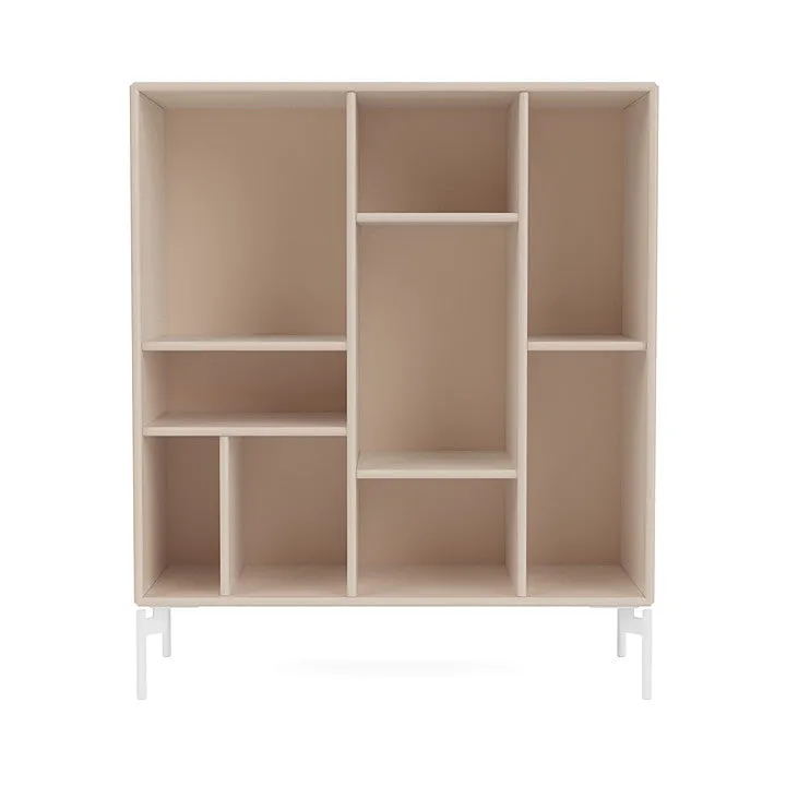 Montana Compile Decorative Shelf With Legs, Clay/Snow White