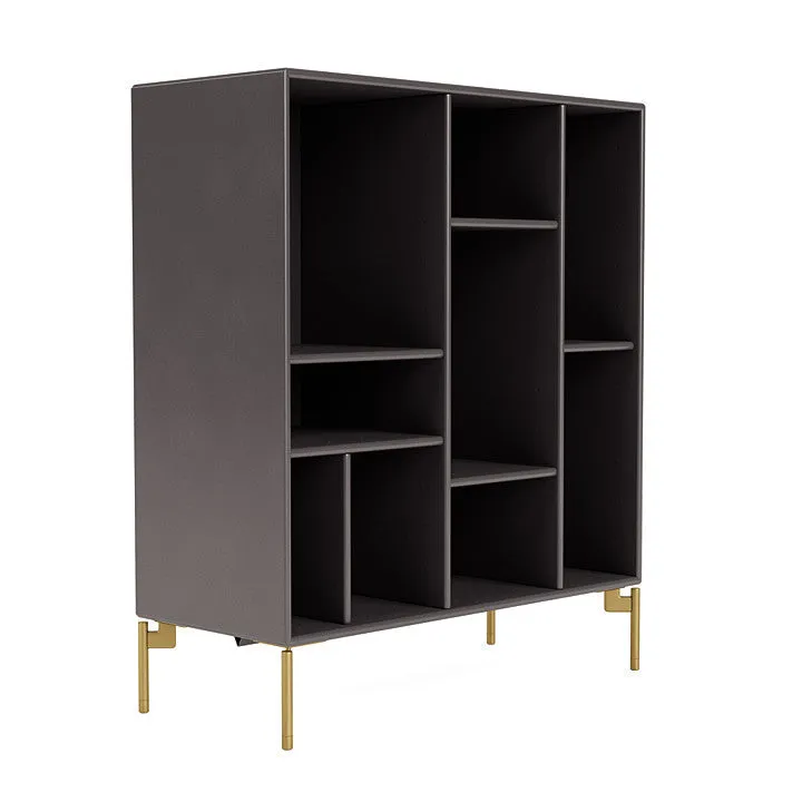 Montana Compile Decorative Shelf With Legs, Coffee/Brass