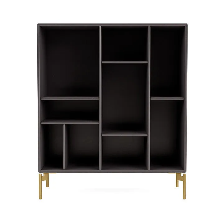 Montana Compile Decorative Shelf With Legs, Coffee/Brass