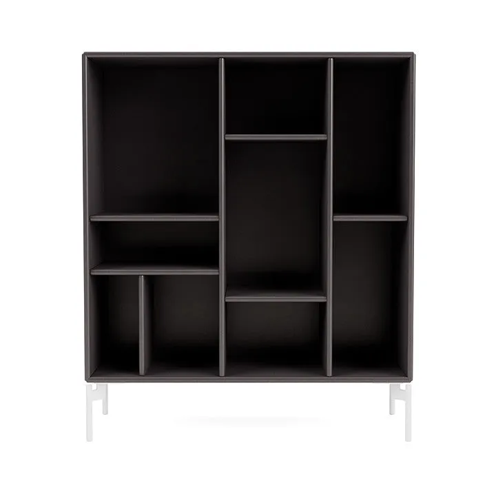 Montana Compile Decorative Shelf With Legs, Coffee/Snow White