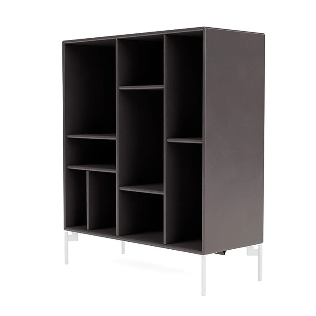 Montana Compile Decorative Shelf With Legs, Coffee/Snow White