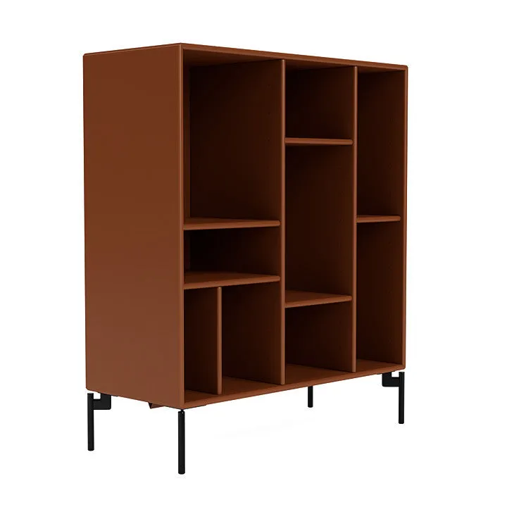 Montana Compile Decorative Shelf With Legs, Hazelnut/Black