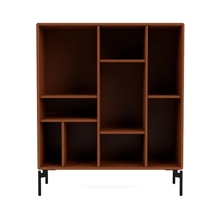 Montana Compile Decorative Shelf With Legs, Hazelnut/Black
