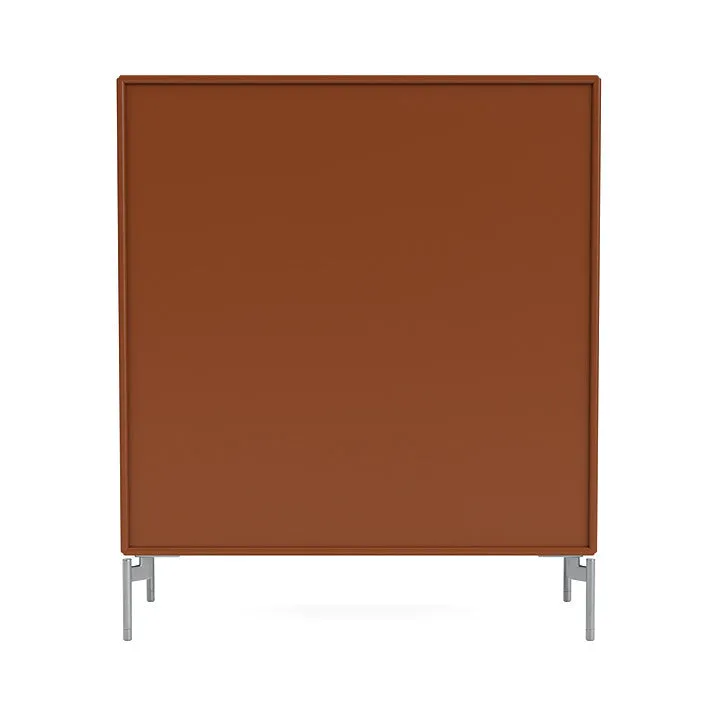 Montana Compile Decorative Shelf With Legs, Hazelnut/Matt Chrome