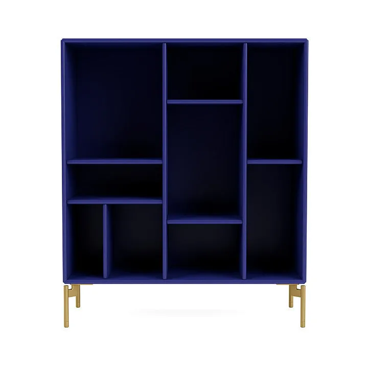 Montana Compile Decorative Shelf With Legs, Monarch Blue/Brass
