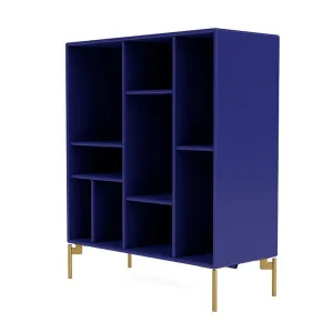 Montana Compile Decorative Shelf With Legs, Monarch Blue/Brass