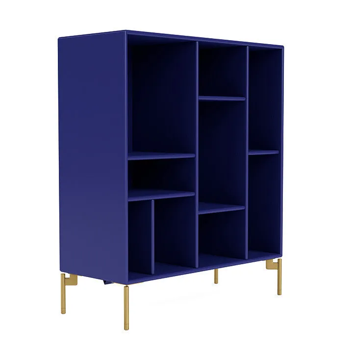 Montana Compile Decorative Shelf With Legs, Monarch Blue/Brass