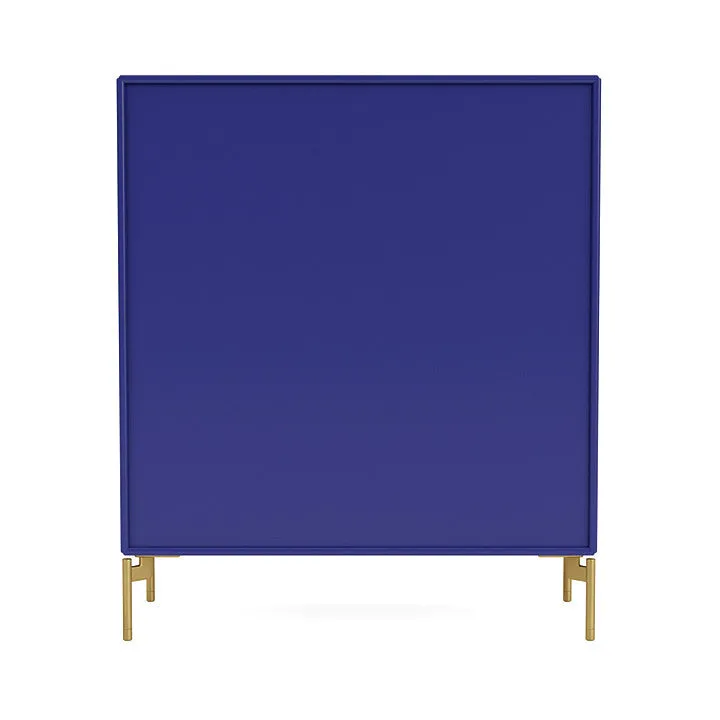 Montana Compile Decorative Shelf With Legs, Monarch Blue/Brass