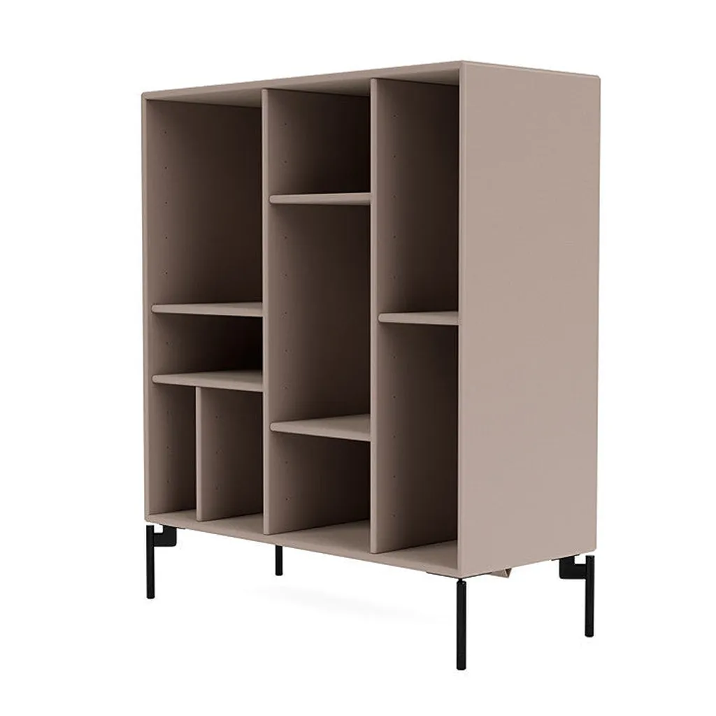 Montana Compile Decorative Shelf With Legs, Mushroom Brown/Black