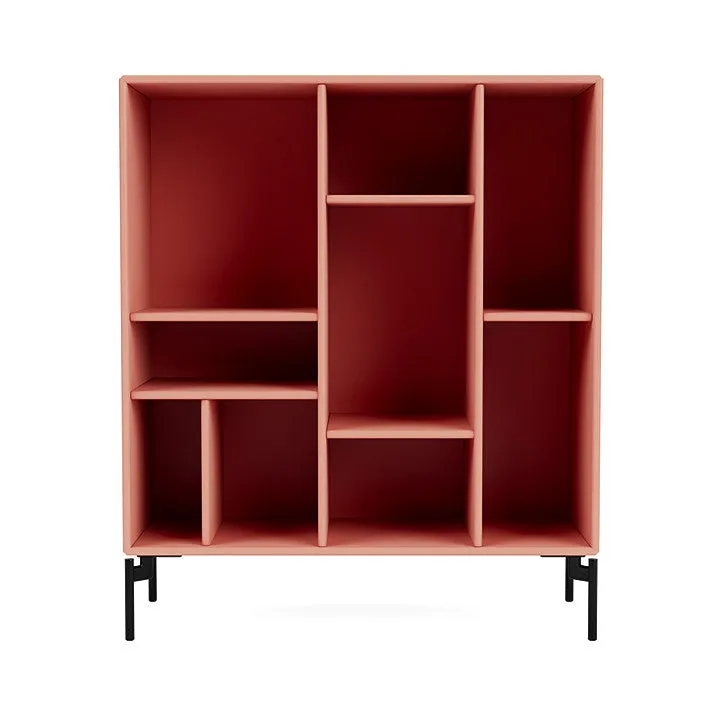 Montana Compile Decorative Shelf With Legs, Rhubarb/Black