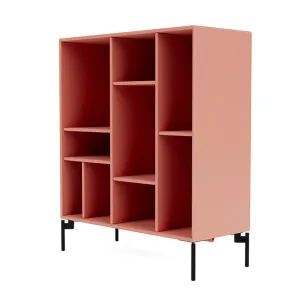 Montana Compile Decorative Shelf With Legs, Rhubarb/Black