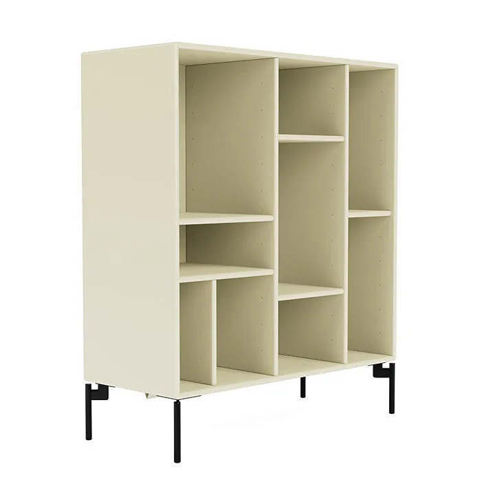 Montana Compile Decorative Shelf With Legs, Vanilla/Black