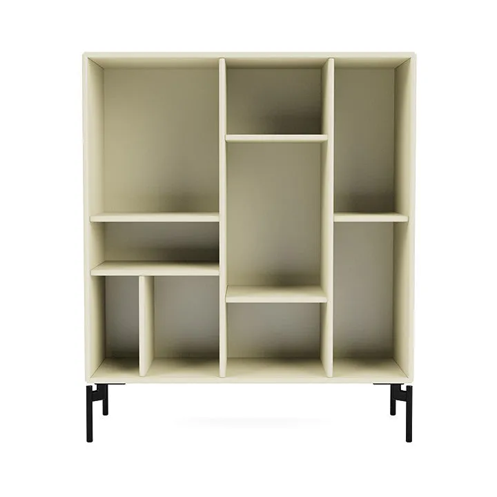 Montana Compile Decorative Shelf With Legs, Vanilla/Black