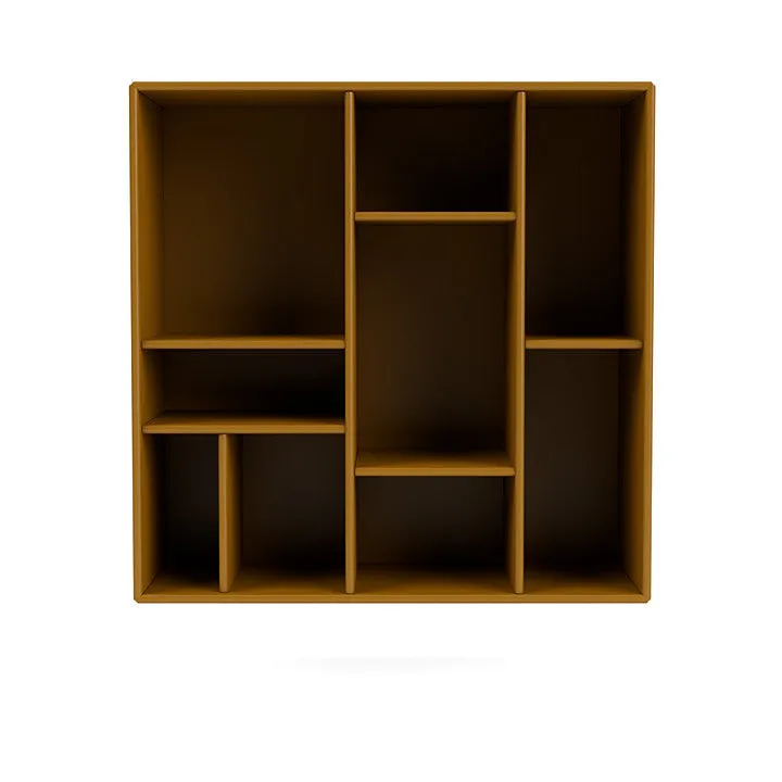 Montana Compile Decorative Shelf With Suspension Rail, Amber Yellow