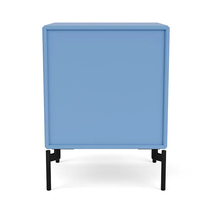 Montana Dream Nightstand With Legs, Azure Blue/Black