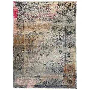 Multicolored Alchemy Transitional Silk Wool Blend Rug - 6'1" x 8'6"
