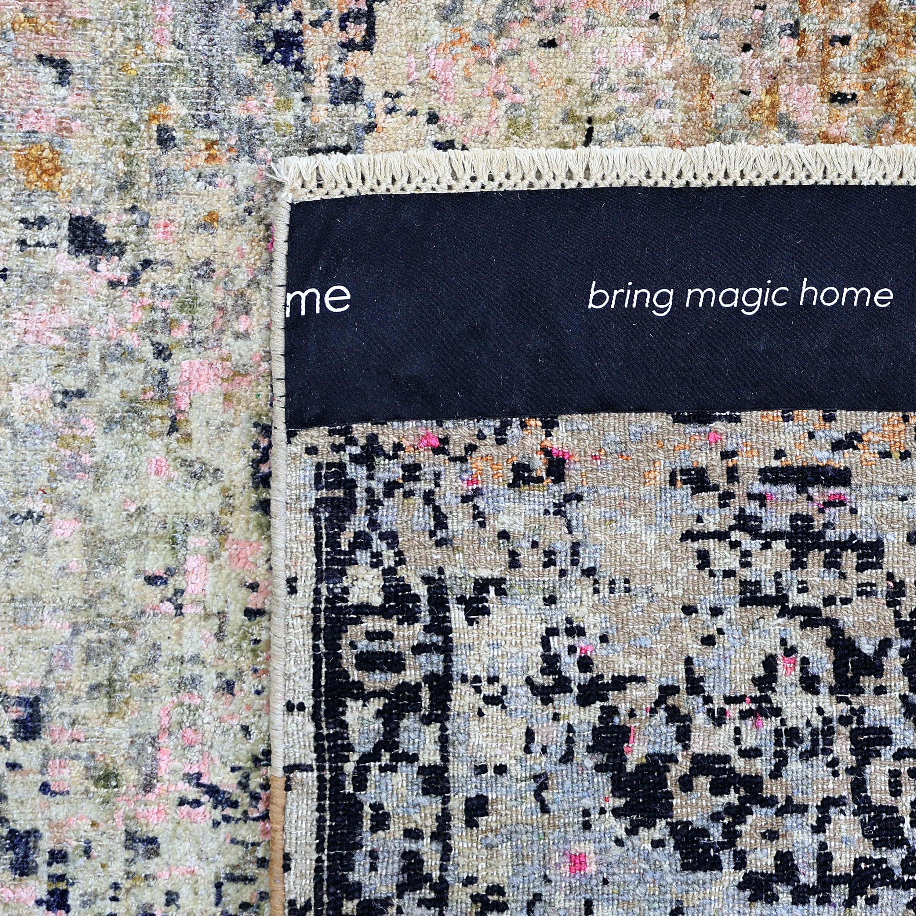 Multicolored Alchemy Transitional Silk Wool Blend Rug - 6'1" x 8'6"