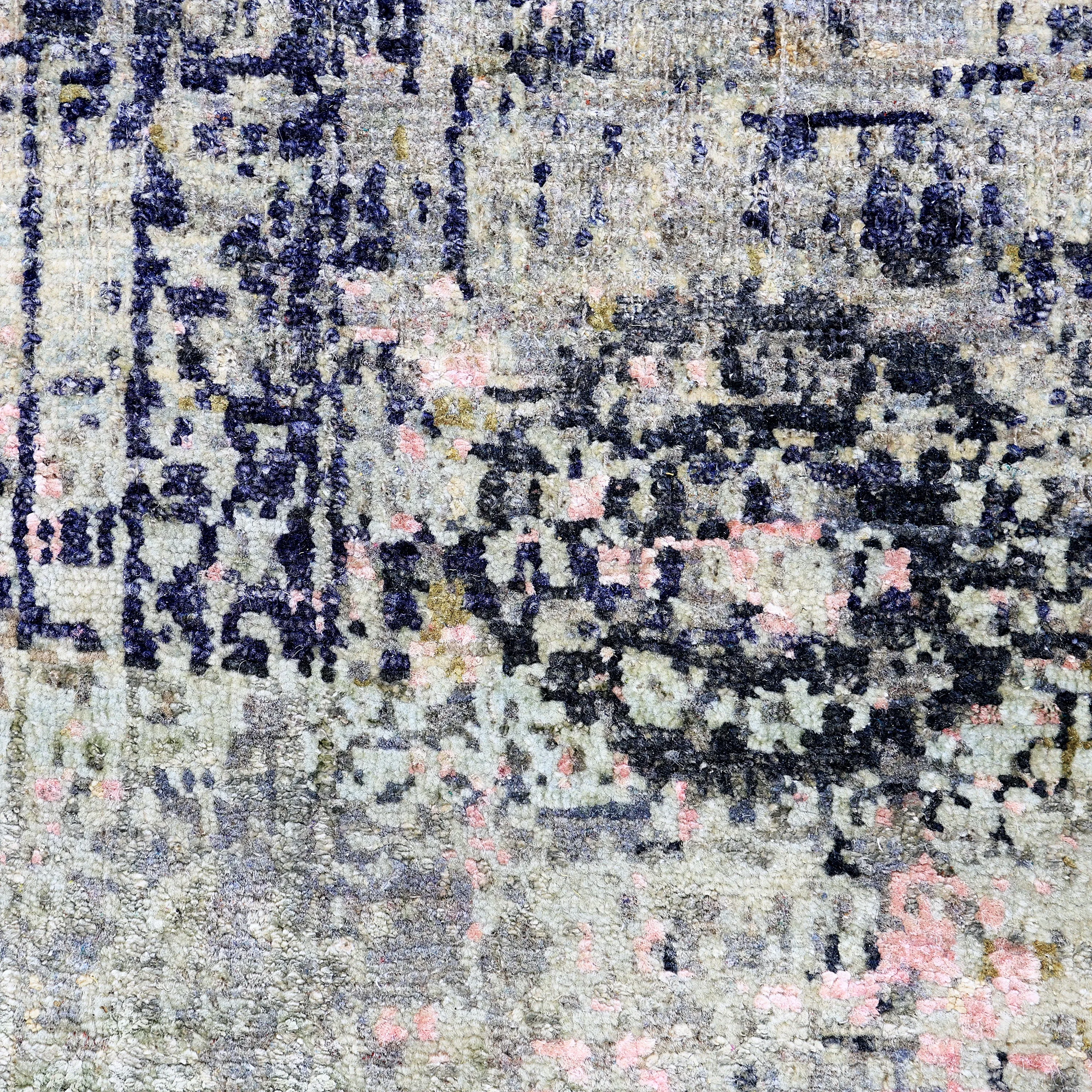 Multicolored Alchemy Transitional Silk Wool Blend Rug - 6'1" x 8'6"