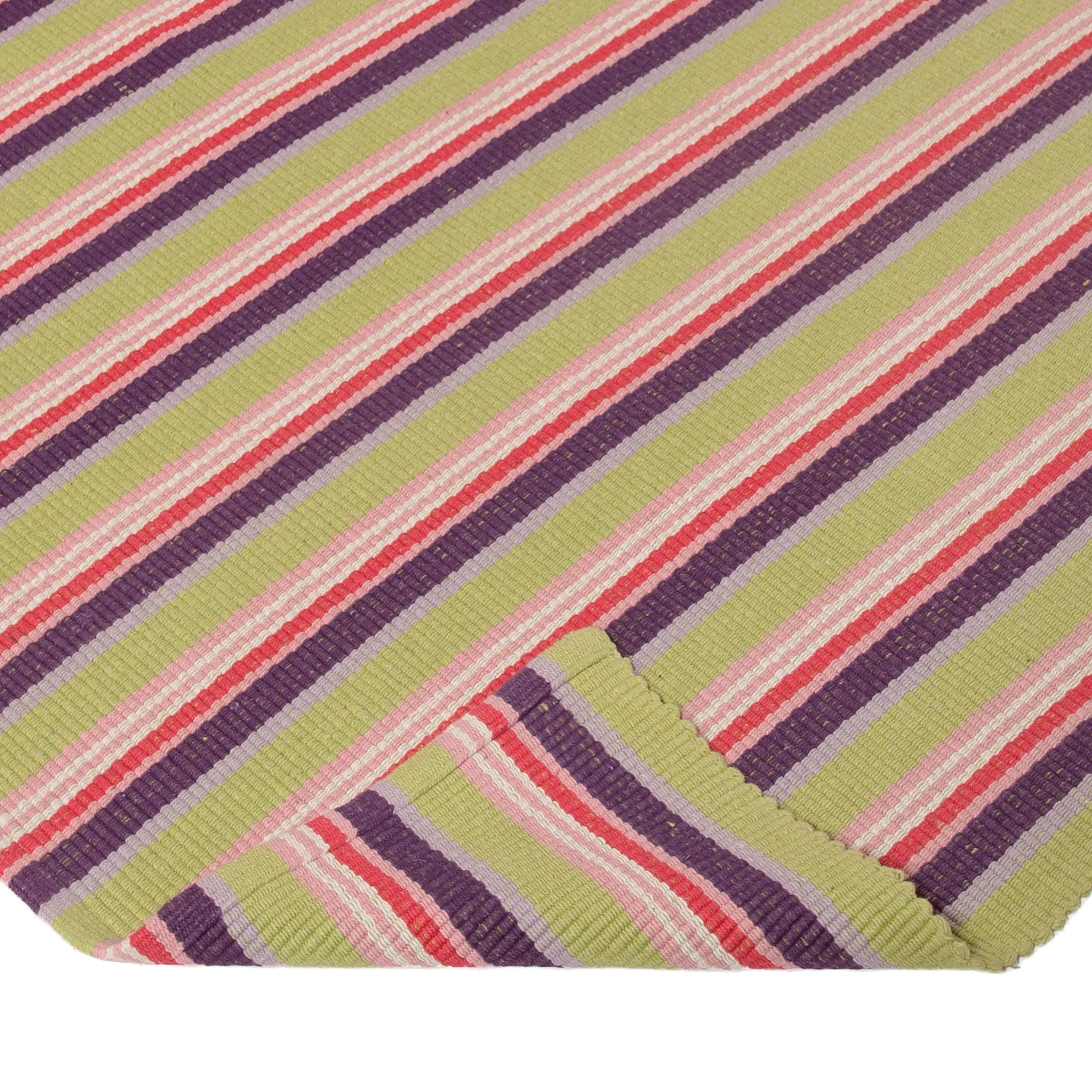 Multicolored Flatweave Cotton Rug - 8' x 10'