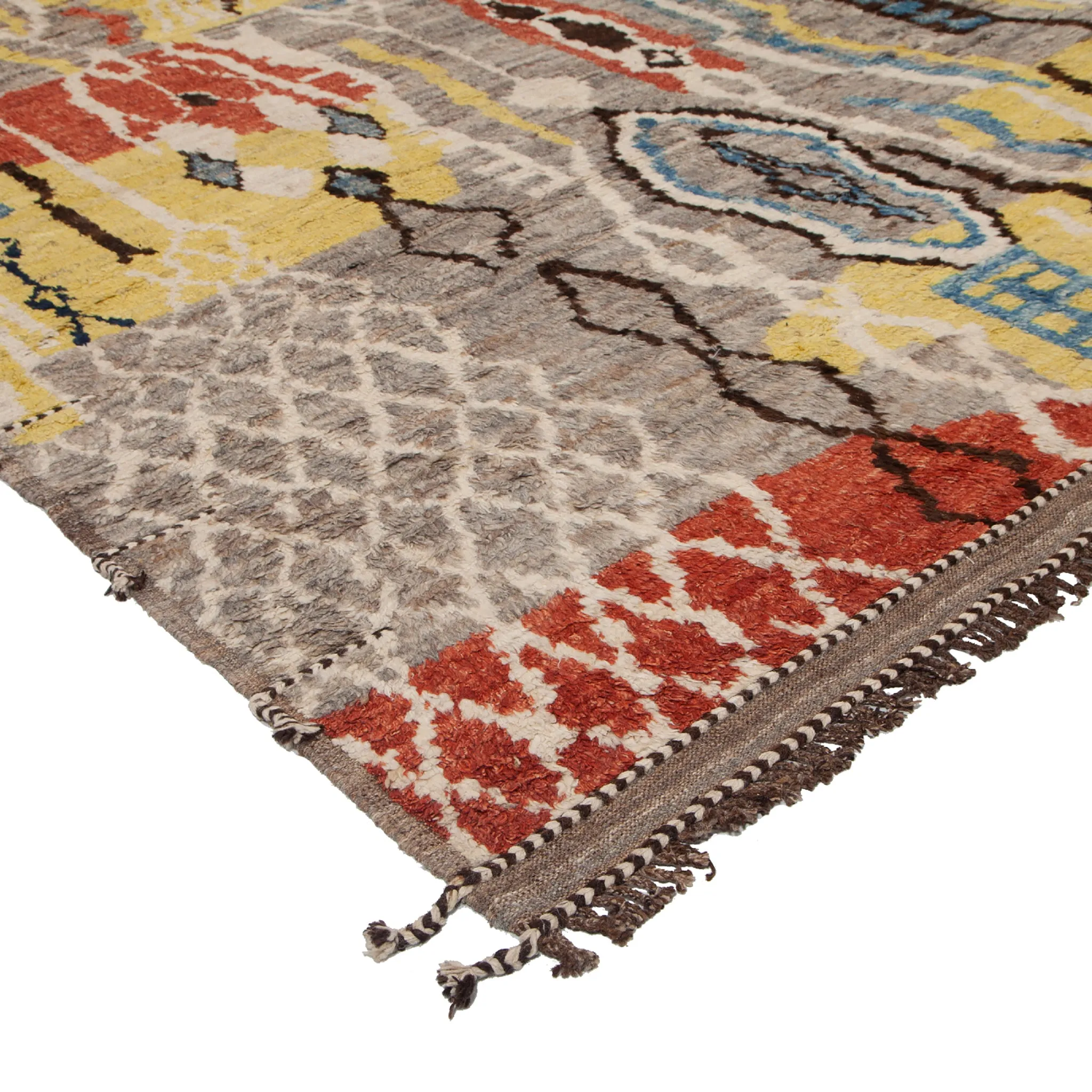 Multicolored Modern Wool Rug - 10'2'' x 13'