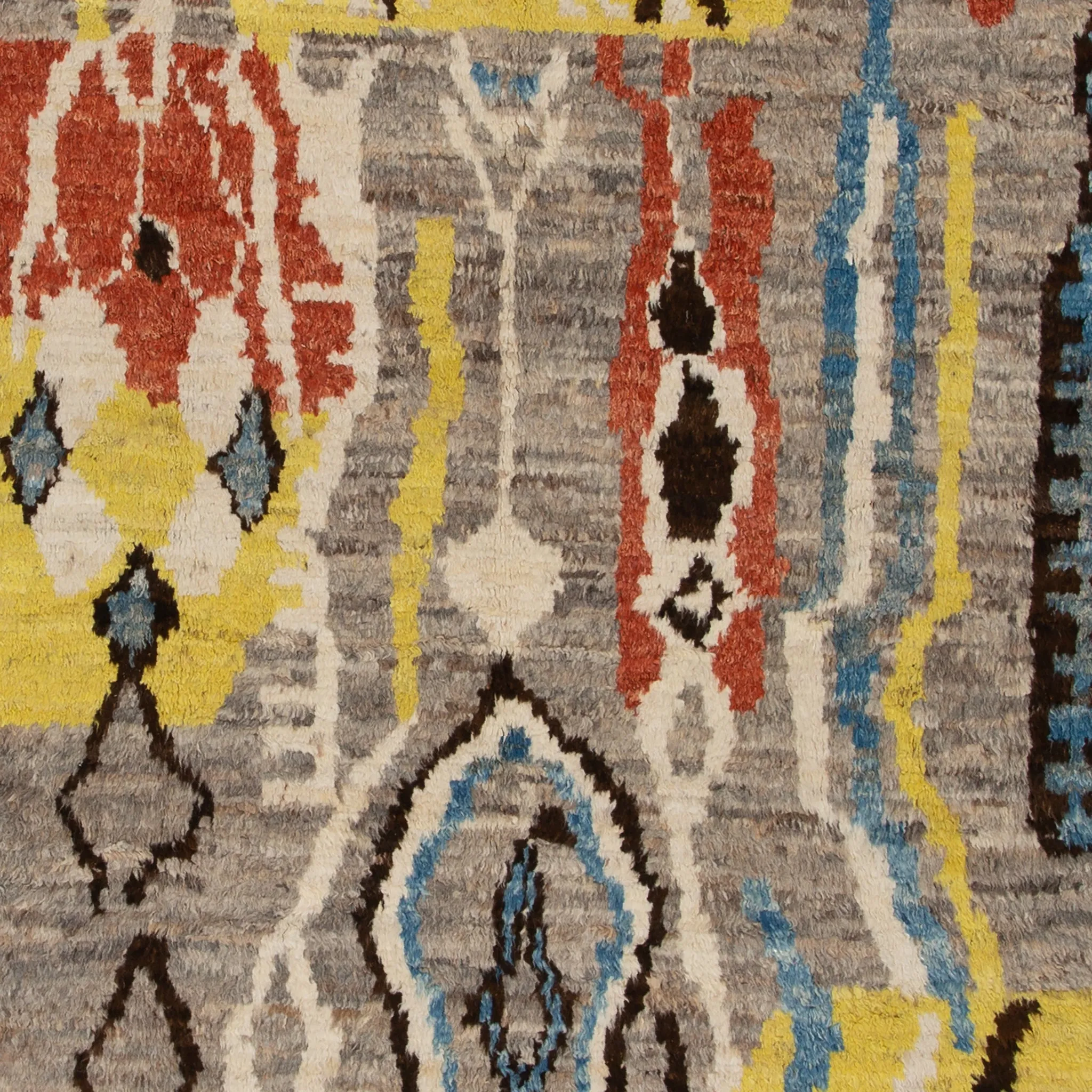 Multicolored Modern Wool Rug - 10'2'' x 13'