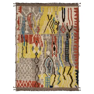Multicolored Modern Wool Rug - 10'2'' x 13'