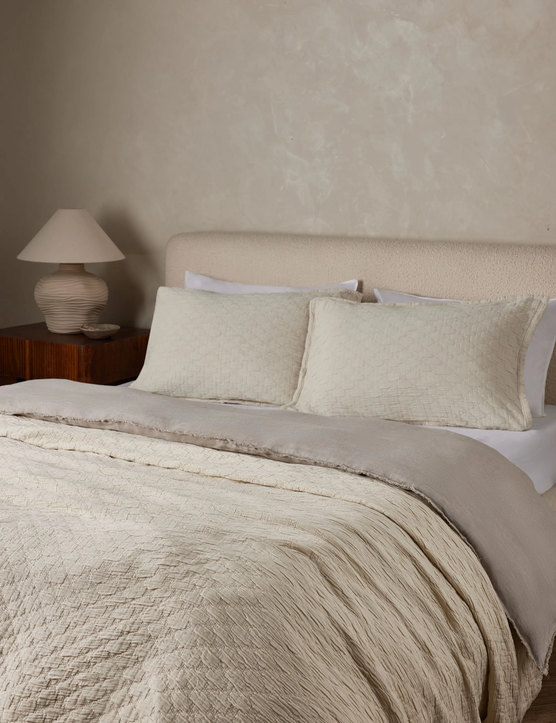 Ojai Cotton Matelassé Coverlet by Pom Pom at Home Lulu and Georgia