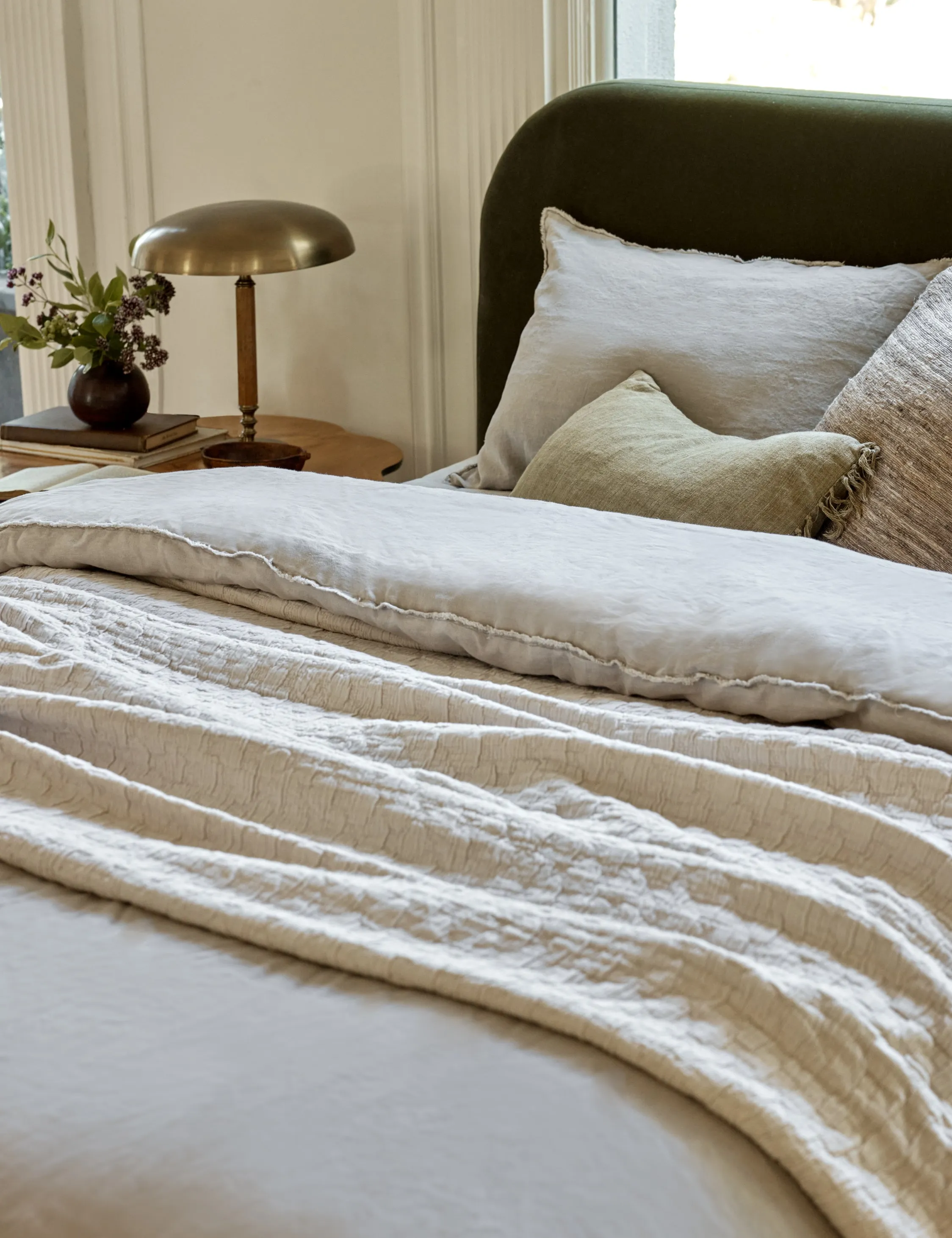 Ojai Cotton Matelassé Coverlet by Pom Pom at Home Lulu and Georgia