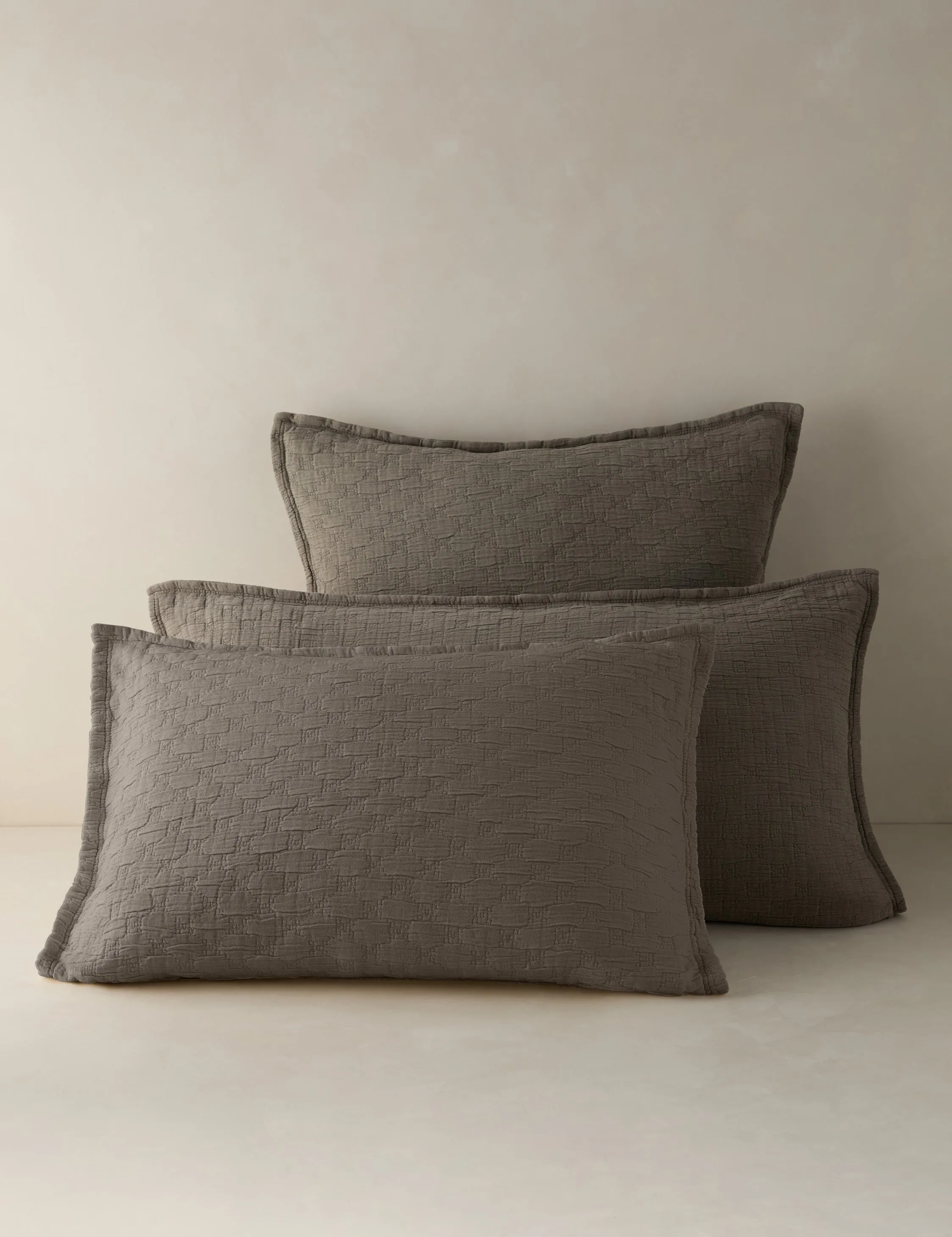 Ojai Cotton Matelassé Sham by Pom Pom at Home Lulu and Georgia